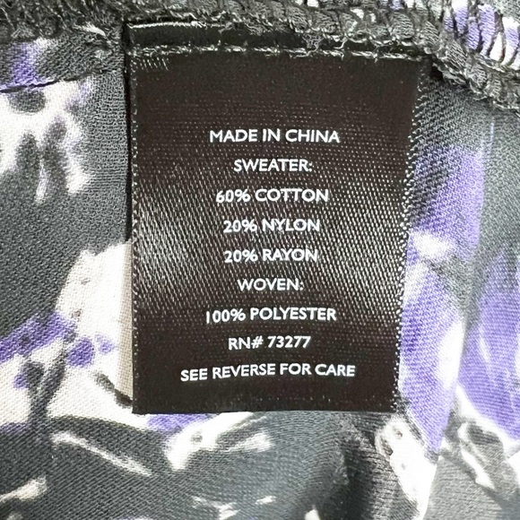 New with Tag Womens Simply Vera Vera Wang Mystical Amethyst Layered Sweater Plus - Picture 15 of 16